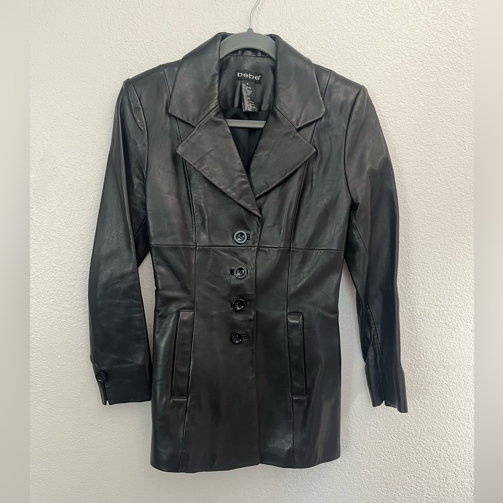 BEBE genuine leather jacket